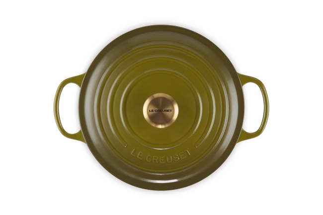 Le Creuset Cast Iron Signature Round Casserole 26cm OliveOlive image number 4