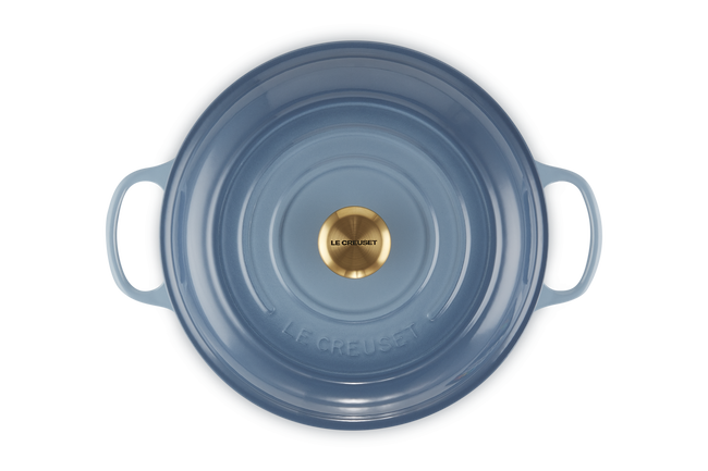 Le Creuset Cast Iron Signature Shallow Casserole 30cm ChambrayChambray image number 5
