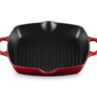 Le Creuset Cast Iron Signature Deep Square Grill 30cm CeriseCerise image number 2