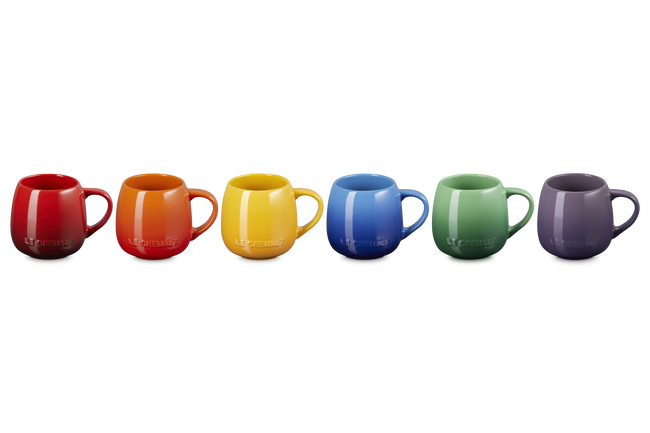 Stoneware Rainbow Set of 6 Coupe Mugs image number 2