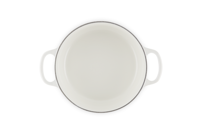 Le Creuset Cast Iron Signature Round Casserole 22cm Hearts White image number 5