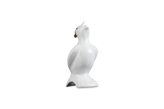 Le Creuset Stoneware Pie Bird with Santa Hat in White image number 2