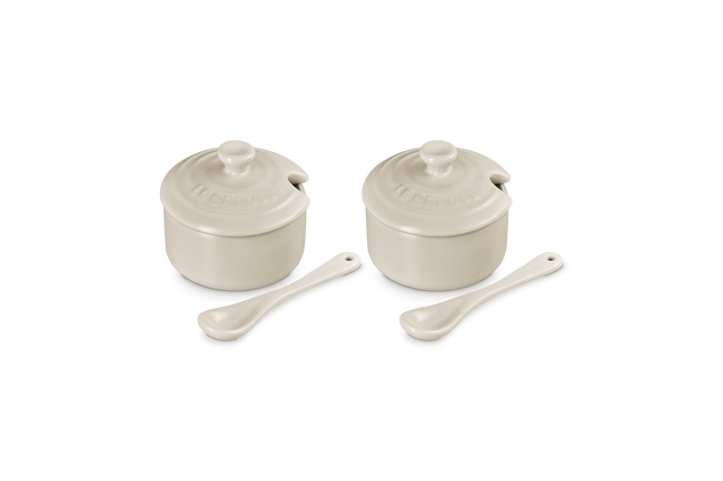 Le Creuset Serenity Stoneware Set of 2 Condiment Pots image number 4
