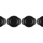 Le Creuset Cast Iron Gourmet Set of 4 Mini Cocotte Bases 11cm Matte Black image number 4
