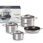 3-ply Stainless Steel 4-piece Cookware Set image number 1