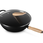 Le Creuset Carbon Steel Wok with Glass Lid & Wooden Handle 30cm image number 11