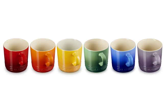 Stoneware Rainbow Set of 6 Vancouver London 350ml Mugs image number 3
