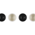 Le Creuset Serenity Stoneware Footless Egg Cups Set of 4 Matte Black & BriocheMatte Black & Brioche image number 6