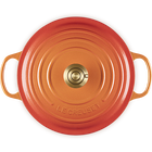 Le Creuset Cast Iron Signature Round Flamme Dor&ecirc;e with Crucible Knob image number 7