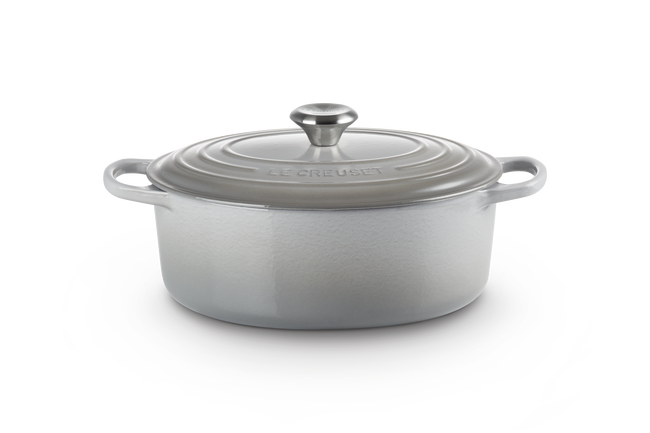 Le Creuset Cast Iron Signature Oval Casserole 31cm Mist GreyMist Grey image number 1