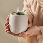 Le Creuset Serenity Stoneware Tumblers Set of 4 Matte Black & BriocheMatte Black & Brioche image number 7