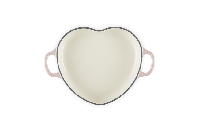 Le Creuset Cast Iron Classic Shallow Heart Casserole with Light Gold Heart Knob 20cm image number 6