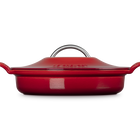 Le Creuset Cast Iron Classic Modern Heritage Shallow Casserole 28cm CeriseCerise image number 3