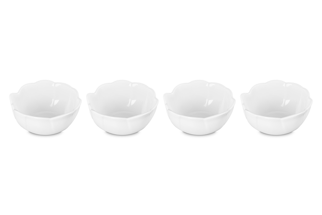 Le Creuset Stoneware Petal Set of 4 Mini Bowls White image number 2