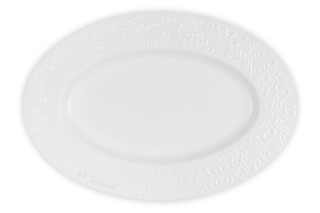 Le Creuset Stoneware Olive Branch Oval Casserole Serving Platter 46cm Cotton image number 3