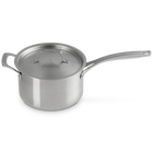 Essential 3-ply Stainless Steel 20cm Saucepan with Helper Handle and Lid image number 4