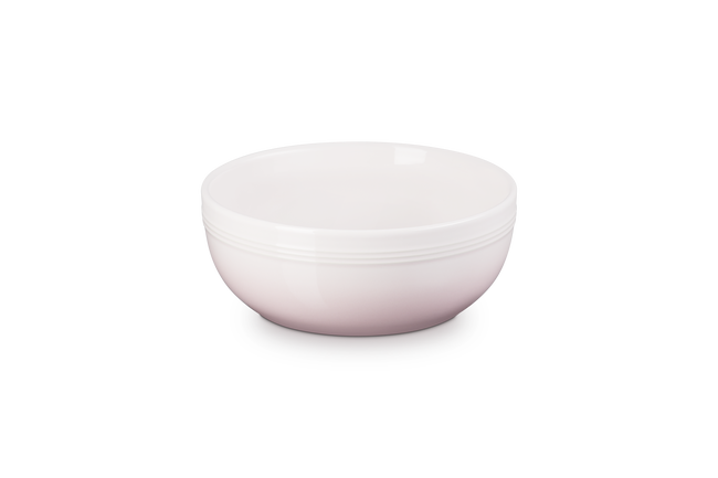 Stoneware Coupe Serving BowlShell Pink image number 1