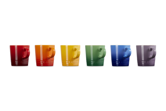 Stoneware Rainbow Set of 6 Vancouver Espresso Mugs image number 4