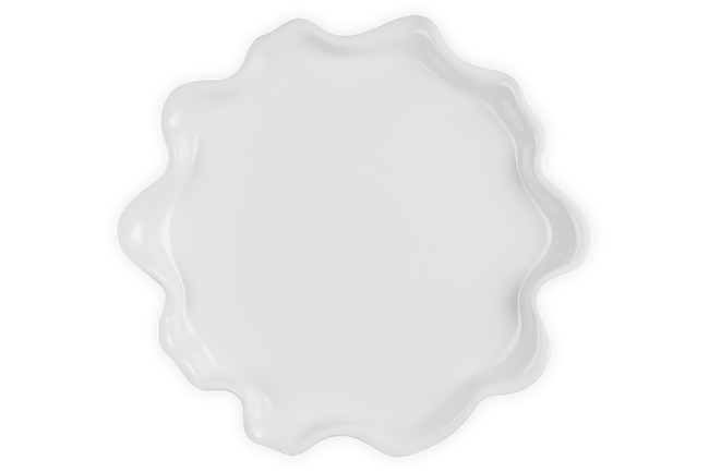 Stoneware Iris Serving PlatterWhite image number 4