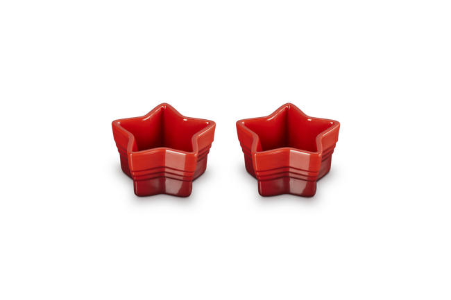 Set of 2 Star Ramekins Cerise image number 1
