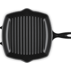Le Creuset Cast Iron Signature Square Skillet Grill 26cm OnyxOnyx image number 4
