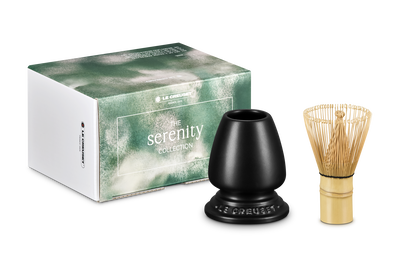 Le Creuset Serenity Matcha Whisk with Stand Matte Black