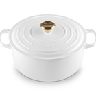 Le Creuset Cast Iron Signature Round Casserole 28cm WhiteWhite image number 2
