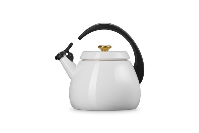 Le Creuset Cloche Kettle with Gold Knob 2.1L WhiteWhite image number 4