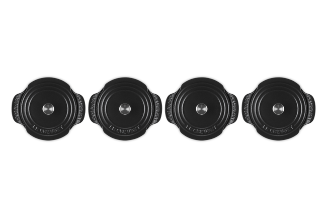 Le Creuset Cast Iron Classic Gourmet Set of 4 Mini-Braiser 13cm Matte Black image number 5