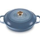 Le Creuset Cast Iron Signature Shallow Casserole 30cm ChambrayChambray image number 2