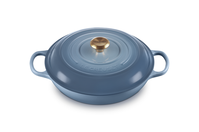 Le Creuset Cast Iron Signature Shallow Casserole 30cm ChambrayChambray image number 2