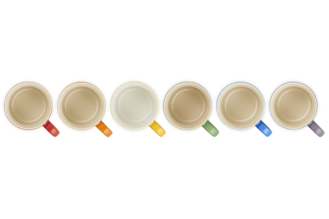 Stoneware Rainbow Set of 6 Vancouver Cappuccino Mugs image number 5