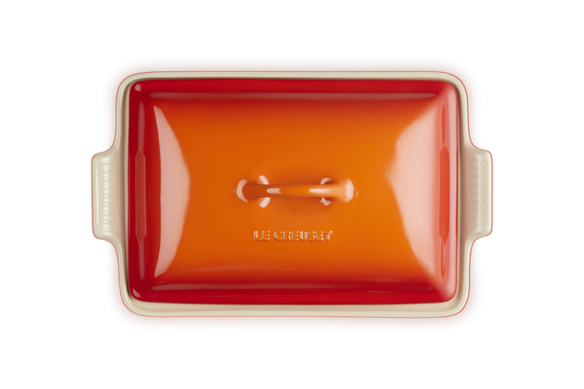 Le Creuset Stoneware Heritage Rectangular Dish with Lid FlameFlame image number 4