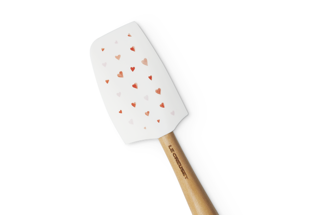 Le Creuset Silicone Craft Medium Spatula Hearts Decal White image number 3