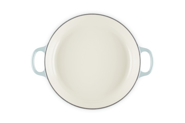 Le Creuset Cast Iron Signature Petal Shallow Casserole 26cm Sea SaltSea Salt image number 5