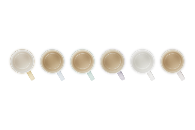 Le Creuset Stoneware Sorbet Set of 6 Espresso Mugs 100ml image number 6