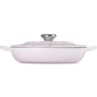 Le Creuset Cast Iron Signature Petal Shallow Casserole 26cm Shell PinkShell Pink image number 3