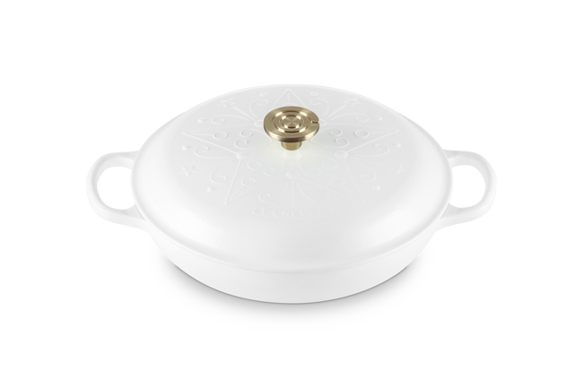Le Creuset Signature Cast Iron Shallow Casserole L'Etoile Relief 30cm CottonCotton image number 2
