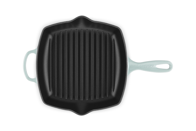 Le Creuset Cast Iron Signature Square Skillet Grill 26cm Sea SaltSea Salt image number 4