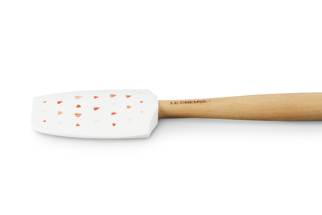 Le Creuset Silicone Craft Medium Spatula Hearts Decal White image number 2