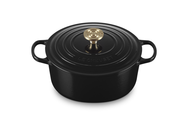 Le Creuset Cast Iron Signature Round Casserole 26cm OnyxOnyx image number 2