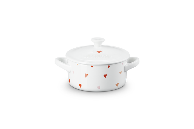 Stoneware 10cm Heart Mini Round Cocotte image number 1