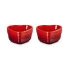 Stoneware Set of 2 Heart RamekinsCerise image number 2