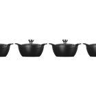 Le Creuset Cast Iron Classic Gourmet Set of 4 Mini-Cocotte 11cm Matte Black image number 3