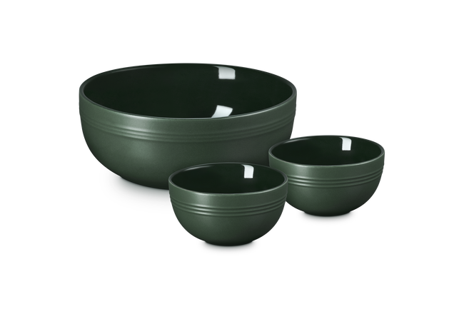 Le Creuset Serenity Stoneware Serving Bowls Set of 3 For&ecirc;tFor&ecirc;t image number 2