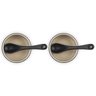 Le Creuset Serenity Stoneware Set of 2 Condiment Pots Matte BlackMatte Black image number 6