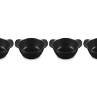 Le Creuset Cast Iron Gourmet Set of 4 Mini Cocotte Bases 11cm Matte Black image number 2