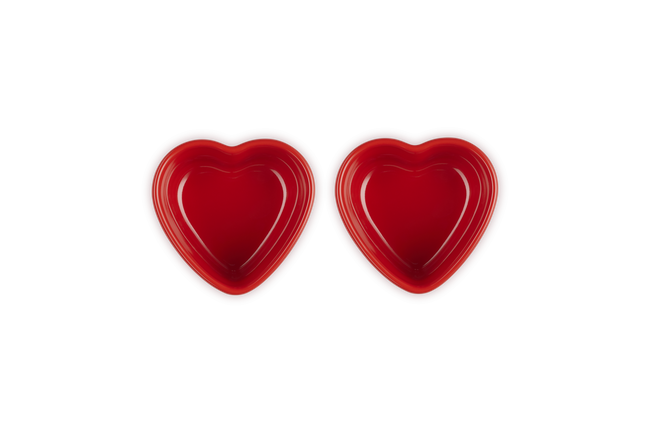 Stoneware Set of 2 Heart RamekinsCerise image number 4