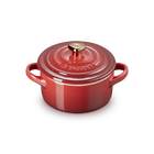 Stoneware Mini Cocotte with Gold Heart Knob image number 1