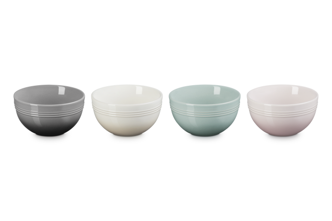 Stoneware Coupe Set of 4 Snack Bowls image number 3